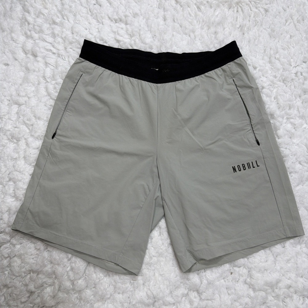 NOBULL Tech Running Shorts Mens Medium Gray 9" Athletic Gym Quick Dry Microfiber